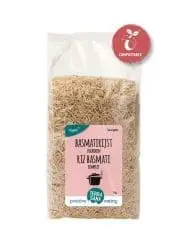 Biologische Basmati Rijst Bruin volkeren TerraSana bio organic 1000g 1kg