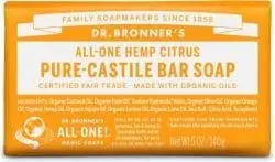 Dr Bronner Zeep Bar Citrus Sinaasappel 140g