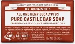 Dr Bronner Zeep Bar Eucalyptus 140g