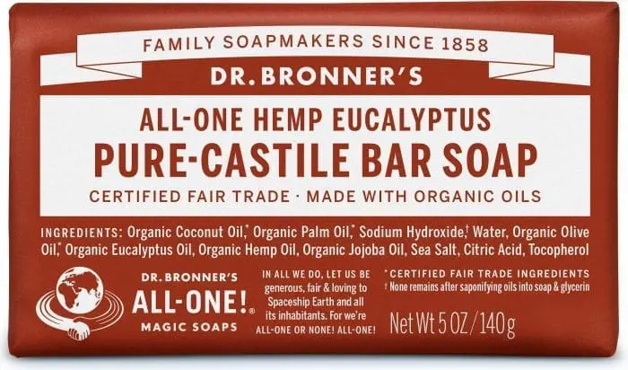 Dr Bronner Zeep Bar Eucalyptus 140g