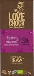 Lovechock Blueberry Hemp Raw Chocolade