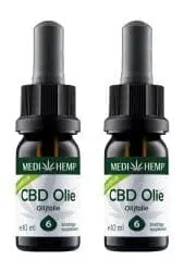 MediHemp CBD Olie Raw 6% CBD Met Olijfolie Voordeelpakket 2x 10ml