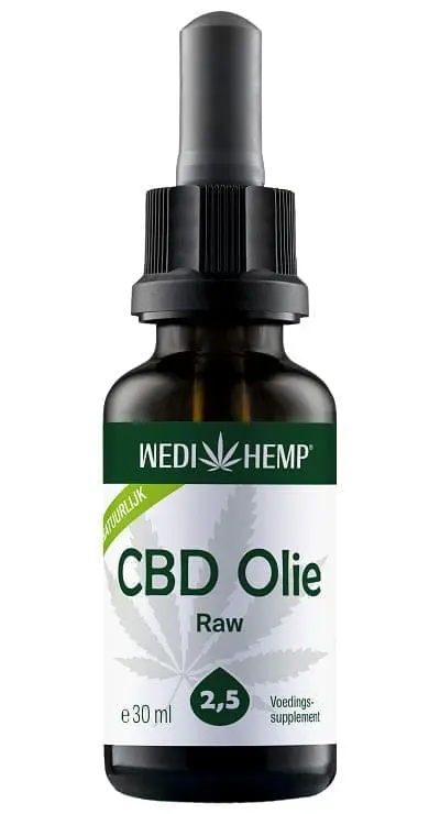 Wedihemp cbd olie raw 2 5 procent 30ml