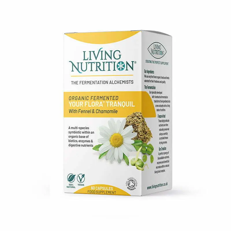 Your Flora Tranquil Gefermenteerde Venkel Kamille BIO 60 Capsules Living Nutrition
