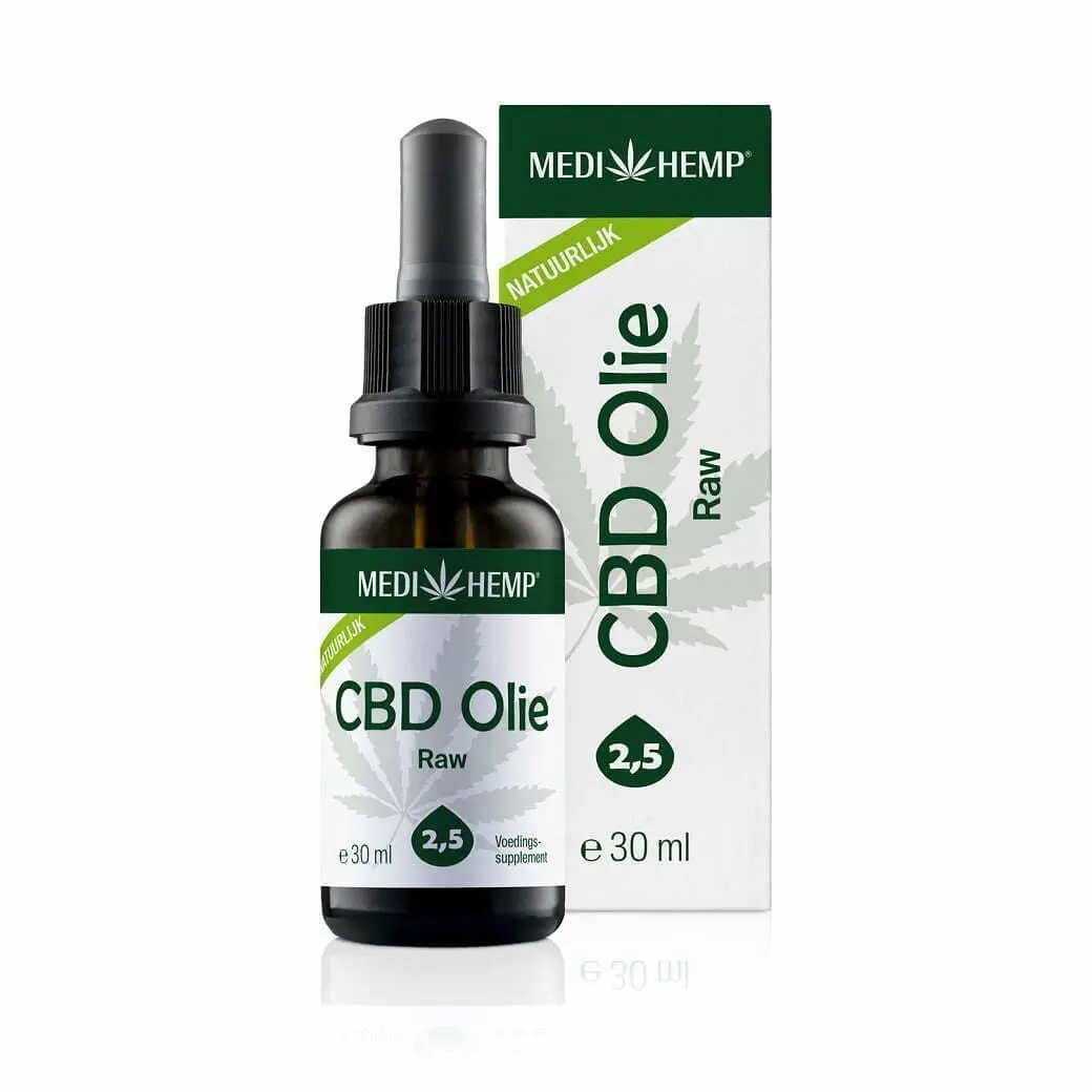 MediHemp CBD Olie Raw 2,5% CBD 30ml - Afbeelding 2