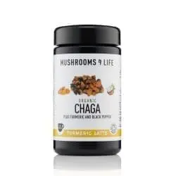 chaga kurkuma latte paddenstoelen bio