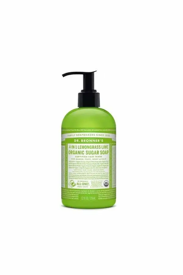dr bronner sugar soap lemongrass lime ml
