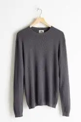 eco Heren Sweater Crewneck Hoodlamb Hennep ecofriendly Grijs