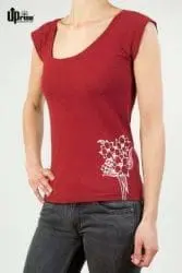 Up-rise Hemp T-Shirt Girl Wild Red