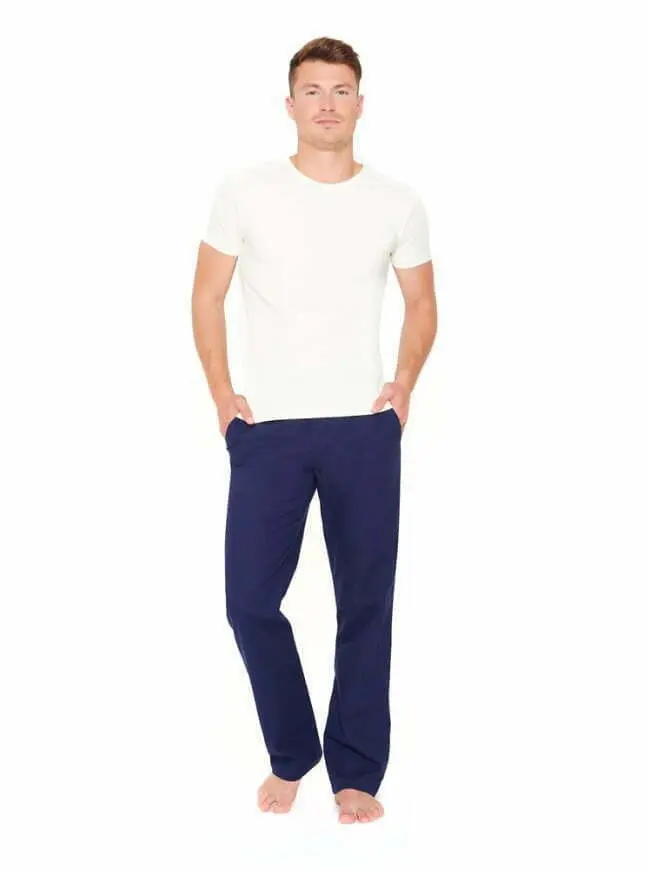 hennepbroek heren blauw chino