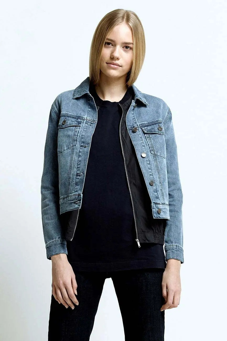 hoodlamb hennep spijkerjas ladies denim jacket light blue