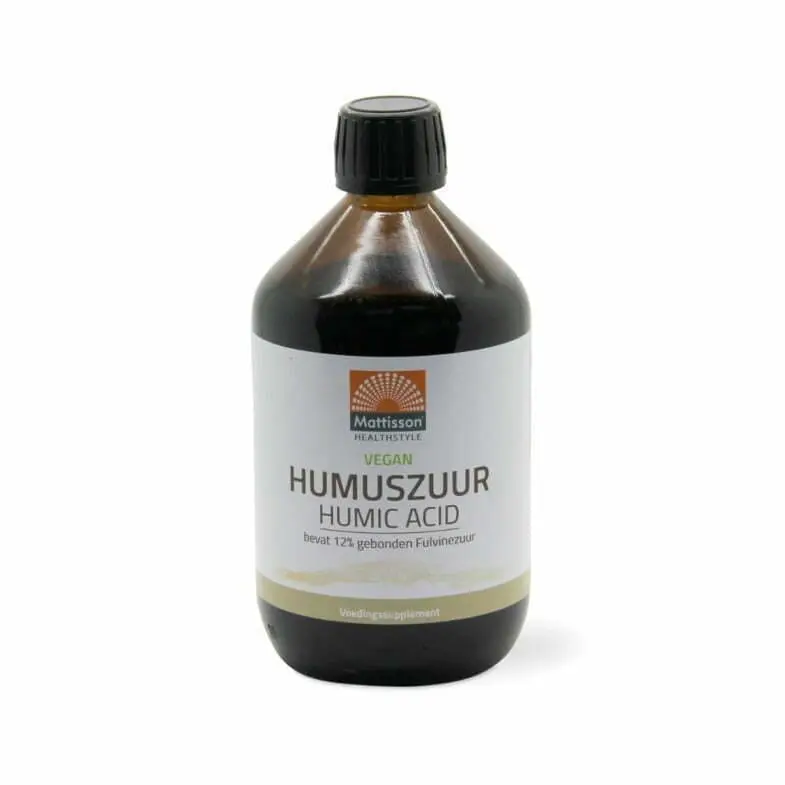 humuszuur vloeibaar vegan met fulvinezuur mattisson humic acid liquid with fulvic acid 500ml