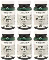 korting MediHemp CBD Capsules Raw procent