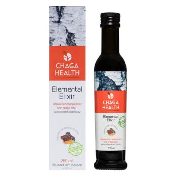Elixir elemental Chaga y bayas de espino amarillo orgánico de Chaga Health