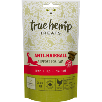 True Hemp Anti Haarbal Kattensnoepjes Anti Hairball Treats 50g