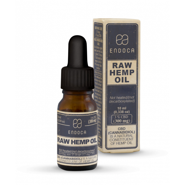 endoca cbd olie drops raw hemp oil mg box
