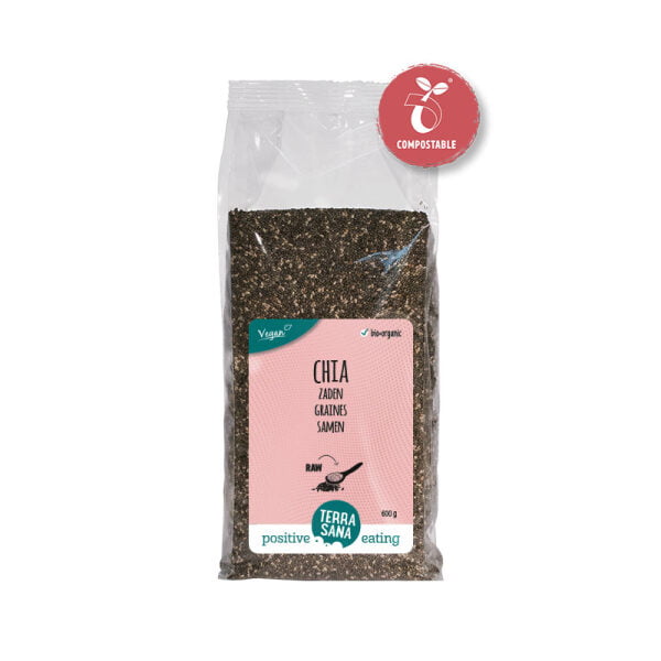 Graines de Chia Bio Noir RAW pack économique 600g TerraSana Bio Organic