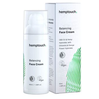 Hemptouch Balancing Face Cream Crema viso vegana naturale con CBD, senza olio di palma 50ml