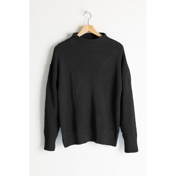Hoodlamb Pointelle Sweater Black