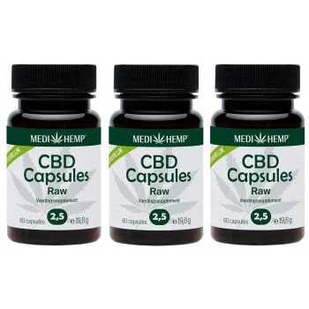 Medihemp CBD Capsules 2,5% offer with discount 3 times 60 pieces