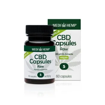 Medihemp CBD capsules raw percent pieces