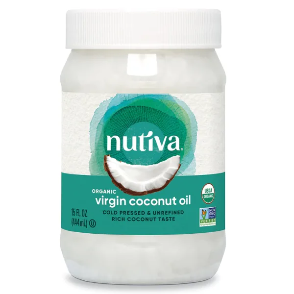 Biologische Kokosolie Extra-Virgin van Nutiva