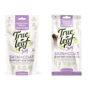 true leaf pet hemp vacht huid skin coat duo pack