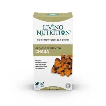 Capsule di Chaga fermentate organiche 60 pezzi Nutrizione vivente