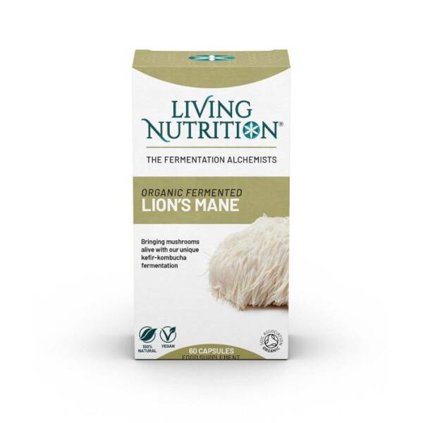 Gefermenteerde Lions Mane Capsules BIO 60 Stuks Living Nutrition