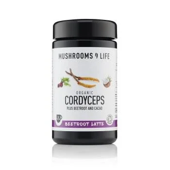 Cordyceps Beetroot Latte 1000mg ORGANIC Mushrooms4Life 130g