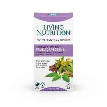 Living Nutrition Fermented True Adaptogens ORGANIC 60 Capsules