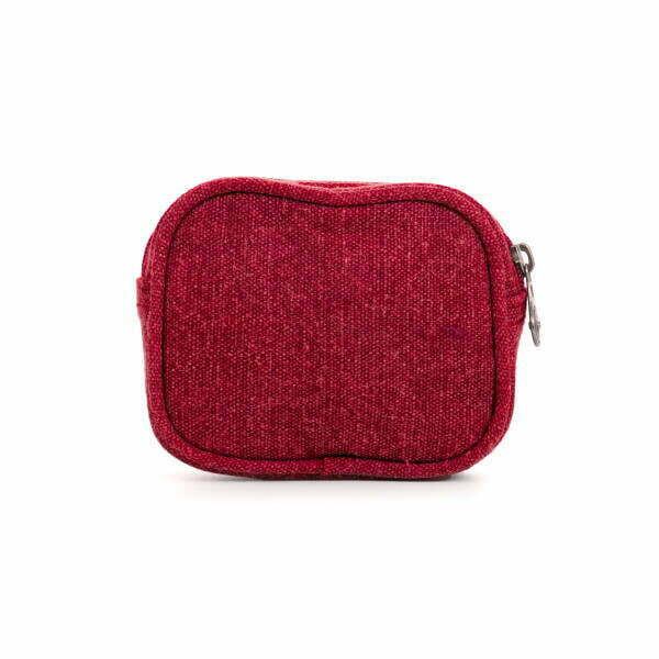 sustainable small mini red hemp wallet
