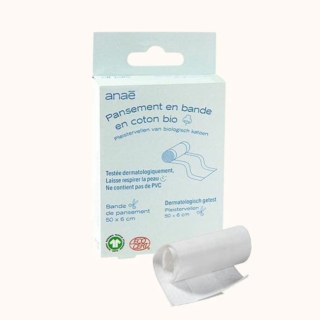 Anae Organic Plasters Organic cotton on Roll 50 cm pansement bande bio organic band aids