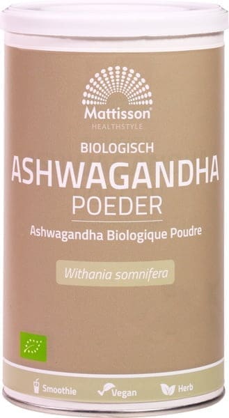 Ashwagandha Powder Bio Withania Somnifera Mattisson 200g 1
