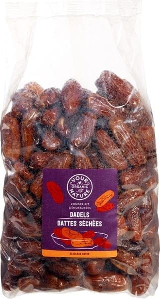 Biologische Pitloze Dadels 1 kilo Your Organic Nature Dadels Zonder Pit BIO 1Kg