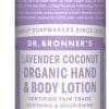 Dr Bronner Bio Hand & Body Lotion Lavender Coconut 240ml