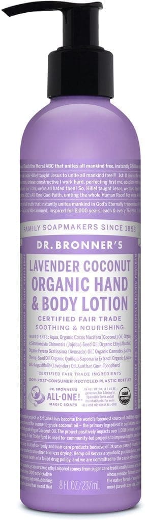 Dr Bronner Bio Hand & Body Lotion Lavender Coconut 240ml