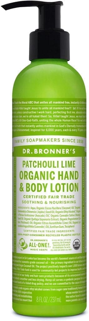 Dr Bronner Bio Hand & Body Lotion Patchouli Lime 240ml