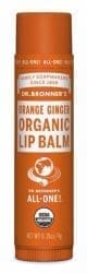 Dr Bronner Lip Balm Orange Ginger 4.44ml