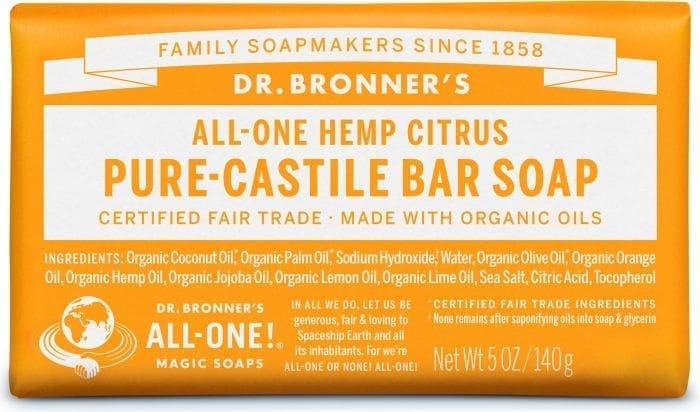 Dr Bronner Soap Bar Citrus Orange 140g