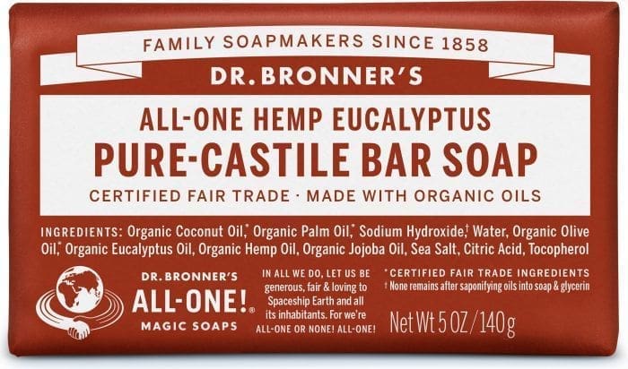 Dr Bronner Soap Bar Eucalyptus 140g