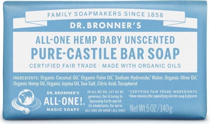Dr Bronner soap neutral mild baby fragrance free