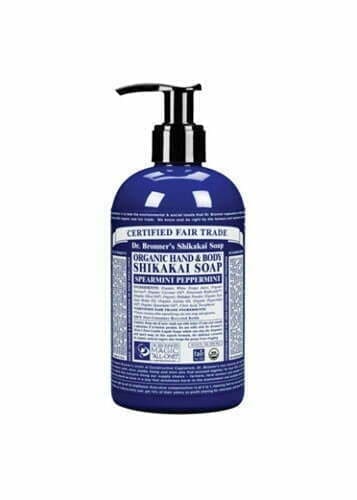 Savon à main Dr Bronners bio shikakai menthe verte menthe poivrée ml