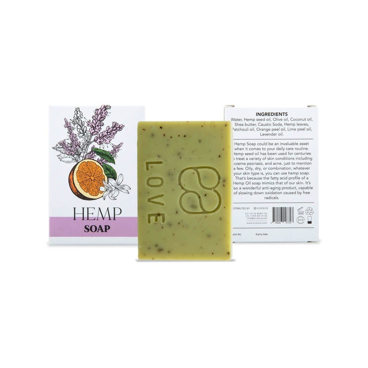 Endoca Soap Bar Hemp and Lavender 100 grams