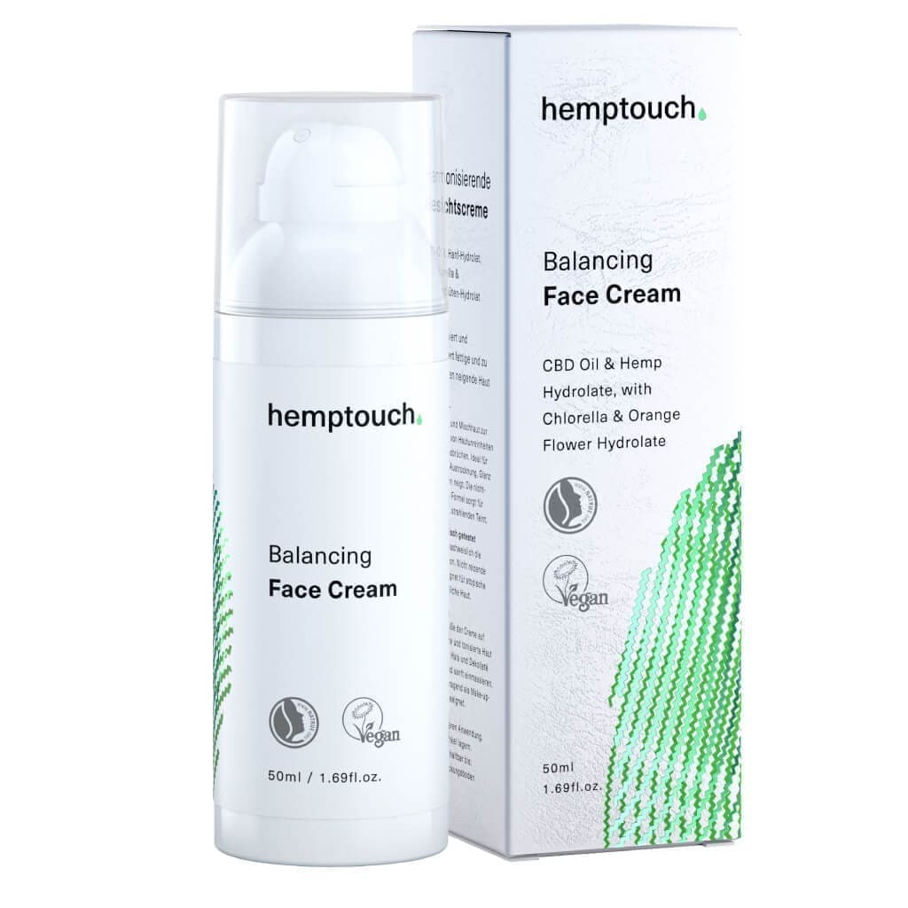 Hemptouch Balancing Face Cream Vegan Natural Face Cream with CBD, Palm Oil Free 50ml