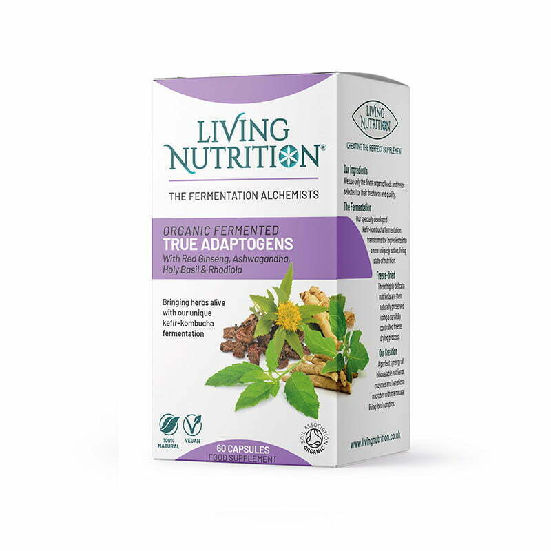 Living Nutrition True Adaptogens Capsules Organic Fermented