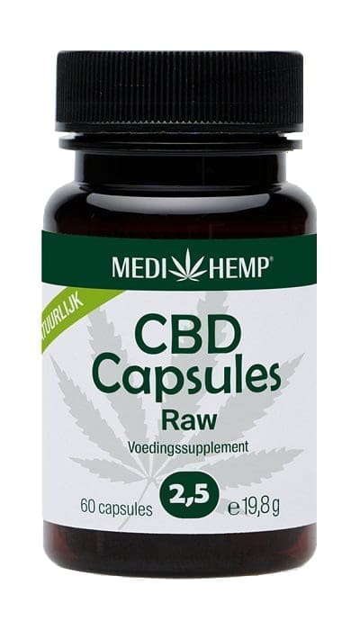 Medihemp CBD Capsules 2.5% CBD Raw CO2 extraction