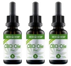 MediHemp CBD Oil Pure Benefit Pack 5% CBD 3x 30ml