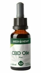 Medihemp cbd olie raw procent ml