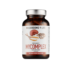MyComplex capsules Mushrooms4Life: a blend of Reishi mushroom spores, Cordyceps and Maitake mushrooms